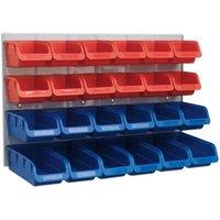 Sealey TPS132 Bin & Panel Combination 24 Bins - Red Blue, Multi