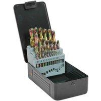 Sealey S0938 Hss Drill Bit Set 25Pc Edge Ground - Metric Din 338, Multi