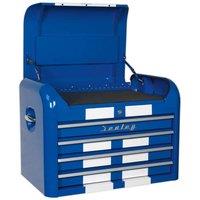 Sealey Topchest 4 Drawer Retro Style - Blue With White Stripes