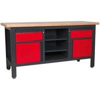 Sealey Workstation With 2 Drawers 2 Cupboards & Open Storage