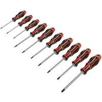 Sealey AK4324 Screwdriver Set 10Pc Trx-star Gripmax Red, Multi