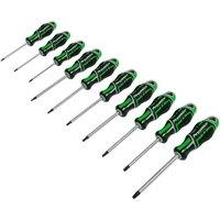 Sealey AK4324HV Screwdriver Set 10Pc Trx-star Gripmax Hi-vis Green, Multi