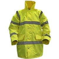 Sealey 806XXL Hi-vis Yellow Motorway Jacket With Quilted Lining - Xx-large, Multi