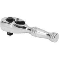 Sealey AK660S Stubby Ratchet Wrench 1 4inchsq Drive Pear-head Flip Reverse, Multi