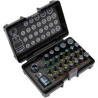 Sealey Trx-star Hex Spline Bit Set Impact 28Pc 3 8inch & 1 2inchsq Drive