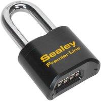 Sealey Steel Body Combination Padlock Long Shackle 62Mm