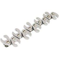 Sealey S0845 Crow's Foot Wrench Set 10Pc Flare Nut 3 8inchsq Drive Metric, Multi
