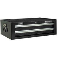 Sealey Mid-box Tool Chest 2 Drawer With Ball-bearing Slides - Black