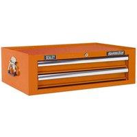 Sealey Mid-box 2 Drawer With Ball-bearing Slides - Orange