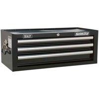 Sealey Mid-box Tool Chest 3 Drawer With Ball-bearing Slides - Black