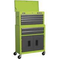 Sealey Topchest & Rollcab Combo 6 Drawer- Green Grey