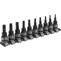 Sealey AK6207B Trx-star Socket Bit Set 10Pc 3 8inchsq Drive Premier Black, Multi
