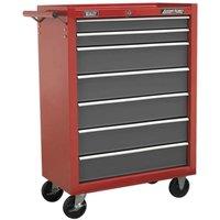 Sealey Rollcab 7 Drawer With Ball-bearing Slides - Red Grey