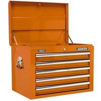 Sealey Topchest 5 Drawer With Ball-bearing Slides - Orange