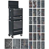 Sealey Tool Chest Combination 14 Drawer - Black & 1179Pc Tool Kit
