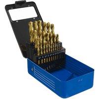 Sealey AK4725 Hss Fully Ground Drill Bit Set 25Pc Din 338 Metric, Multi