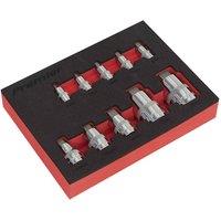 Sealey AK6244 Hex Socket Bit Set 10Pc Stubby 1 4inch 3 8inch & 1 2inchsq Drive, Multi