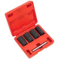 Sealey Locking Wheel Nut Removal Set 5Pc 1 2inchsq Drive