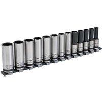 Sealey AK2745B Socket Set 13Pc 1 2inchsq Drive Deep Lock-on 6Pt -premier Black, Multi