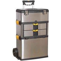 Sealey Mobile Stainless Steel Composite Toolbox - 3 Compartment
