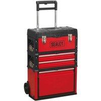 Sealey Mobile Steel Composite Toolbox - 3 Compartment