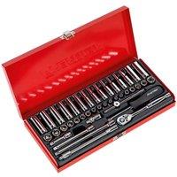 Sealey AK690 Socket Set 41Pc 1 4inchsq Dr 6Pt Walldrive - Metric Imperial, Multi