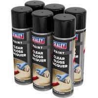 Sealey Clear Gloss Lacquer 500Ml - Pack Of 6