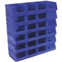 Sealey TPS224B Plastic Storage Bin 105 X 165 X 85Mm - Blue Pack Of 24, Multi