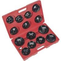 Sealey VS7003 Oil Filter Cap Wrench Set 15Pc, Multi