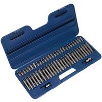 Sealey Sec. Trx-star Hex Ribe Spline Bit Set 56Pc 3 8inch & 1 2inchsq Dr