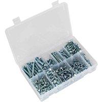 Sealey AB061SDH Self-drilling Screw Assortment 410Pc Hex Head Zinc, Multi