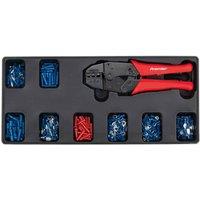 Sealey Tool Tray With Ratchet Crimper & Asstd Insulated Terminals