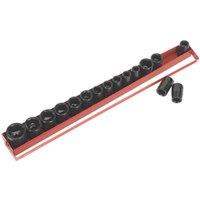 Sealey AK684 Impact Socket Set 16Pc 1 2inchsq Drive Metric Imperial, Multi