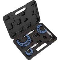 Sealey Micrometer Set 3Pc Metric