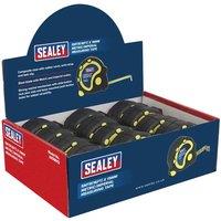 Sealey Rubber Tape Measure 5M 16Ft X 19Mm Metric Imperial Display