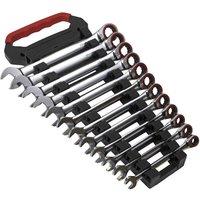 Sealey AK63940 Ratchet Combination Spanner Set 12Pc Metric Premier Platinum, Multi
