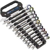 Sealey AK63949 Combination Ratchet Spanner Set 12Pc Metric - Platinum, Multi