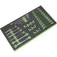 Sealey S01274 Tool Tray With Specialised Spanner Set 30Pc - Metric, Multi