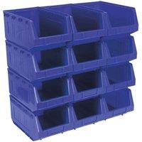Sealey TPS412B Plastic Storage Bin 210 X 355 X 165Mm - Blue Pack Of 12, Multi
