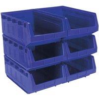 Sealey TPS56B Plastic Storage Bin 310 X 500 X 190Mm - Blue Pack Of 6, Multi