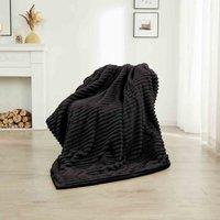 Neo Electric Blanket Heated Fleece Overblanket Throw - Black, Black