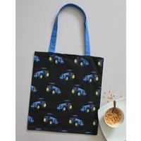 Highlands Homeware Bernie Tractor Tote Bag Medium Blue, Blue