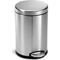 Simplehuman 4.5L Round Pedal Bin Brushed, Grey