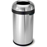 Simplehuman 60L Bullet Open Bin Brushed