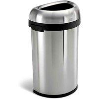 Simplehuman 60L Semi-round Open Bin Brushed