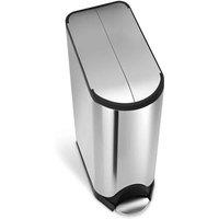 Simplehuman 45L Butterfly Bin Brushed