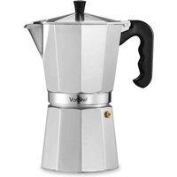 Vonshef 12 Cup Chrome Aluminium Espresso Coffee Machine, Silver