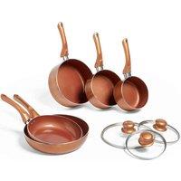 Vonshef 5Pc Copper Effect Pan Set, Brown
