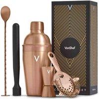 Vonshef Manhattan Copper Cocktail Set 5Pc, Brown