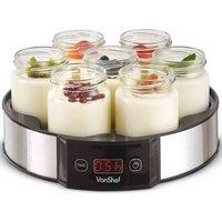 Vonshef Digital Yoghurt Maker & 7 Jars, Silver